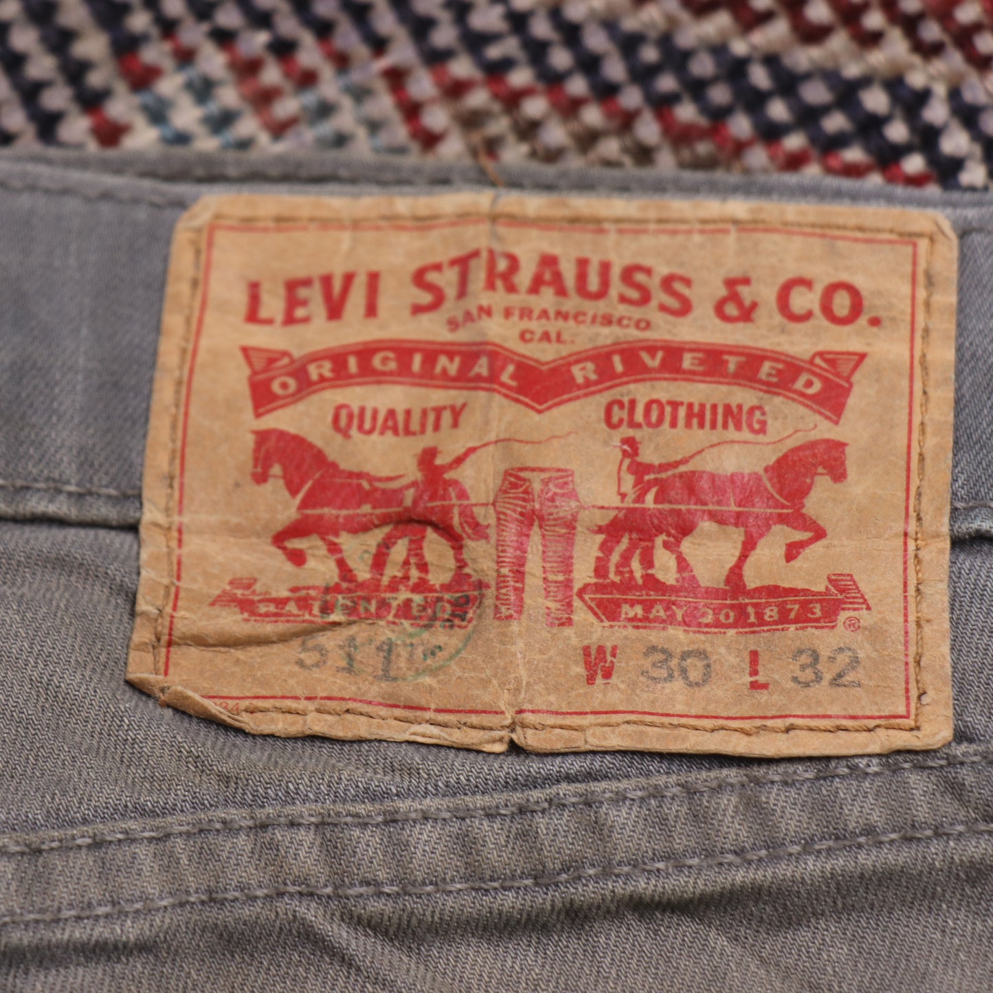 Levi's 511 W32 L30 Slim Fit Brown Denim Jeans