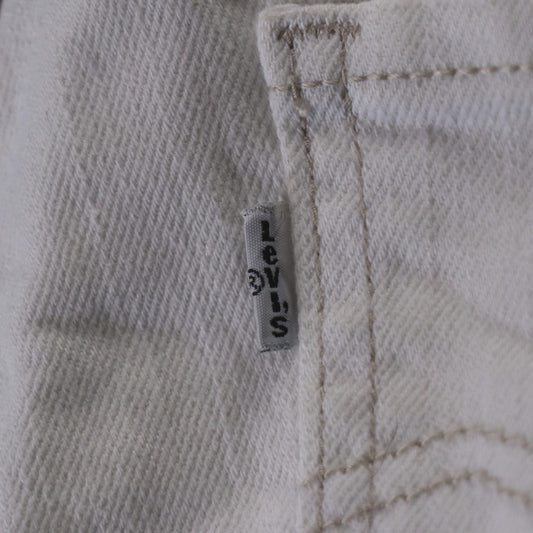 Levi's 513 W28 L27 Straight Leg Slim Fit White Denim Jeans
