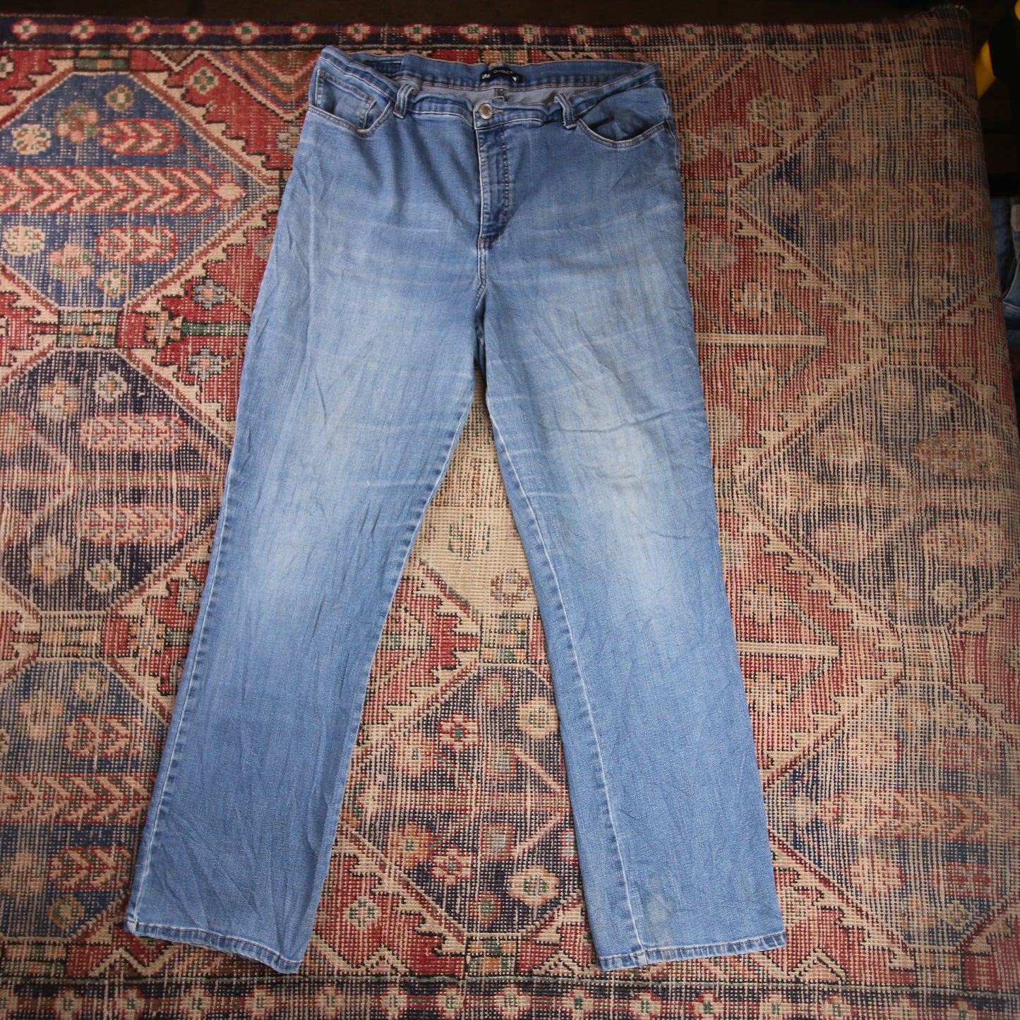 Lee W36 L30 Straight Leg Relaxed Fit Blue Denim Jeans