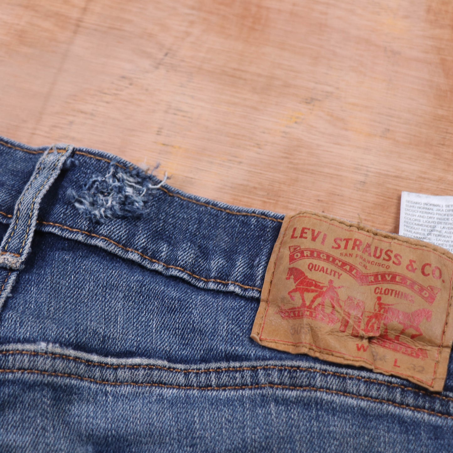 Levi's Red Tab W36 L30 Straight Leg Blue Denim Jeans