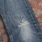 Levi's 514 W30 L30 Straight Leg Classic Ripped Style Blue Denim Jeans
