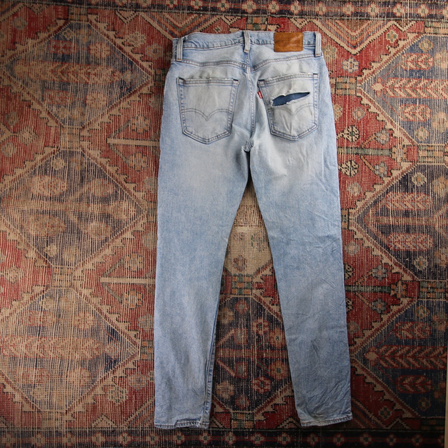 Levi's 512 Red Tab W32 L31 Tapered Leg Slim Fit Blue Denim Jeans