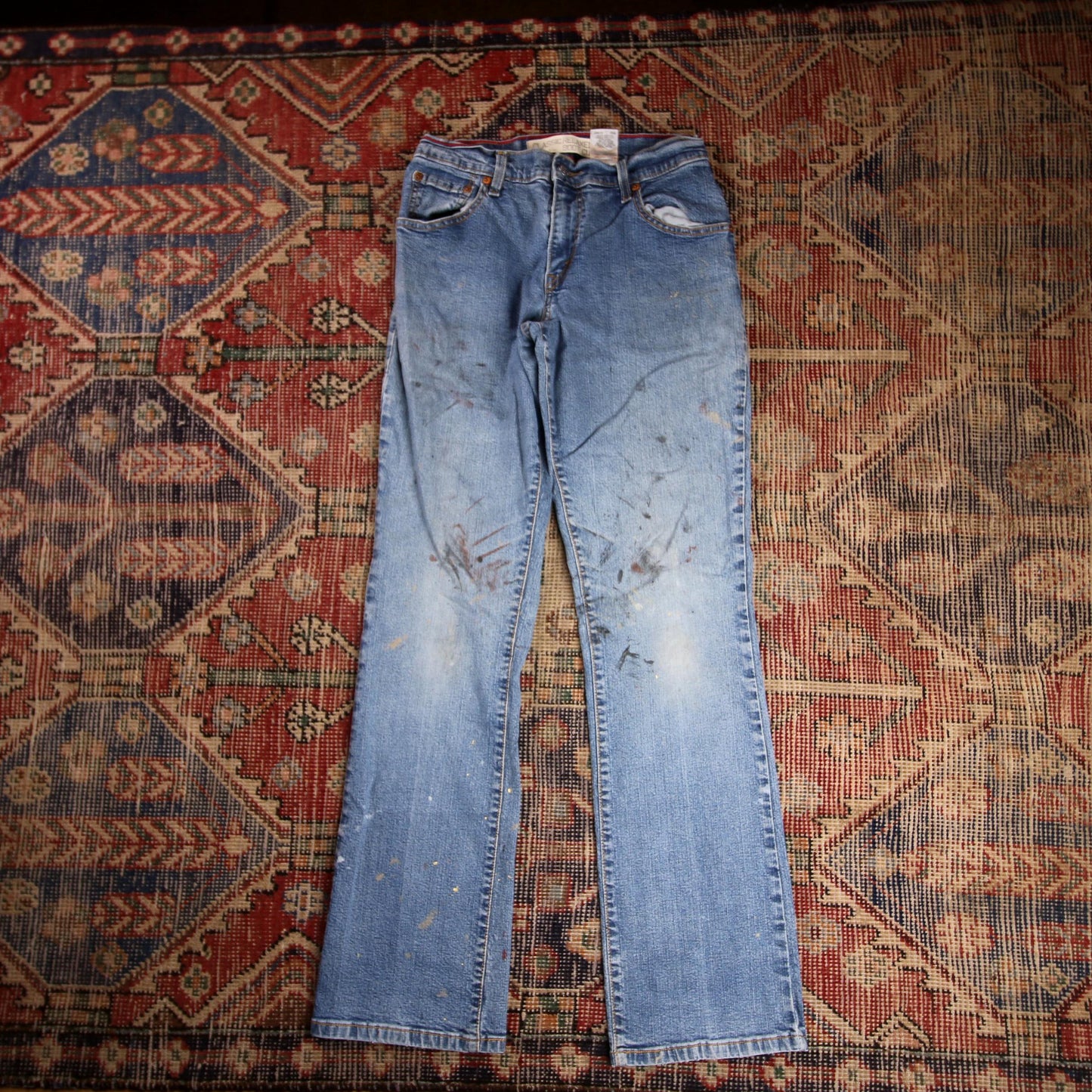 Levi's 550 W26 L30 Tapered Leg Relaxed Fit Blue Denim Jeans