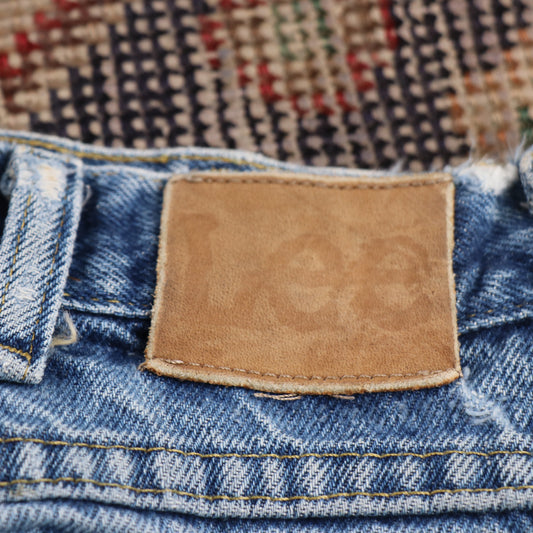 Lee W34 L29 Straight Leg Relaxed Fit Blue Denim Jeans