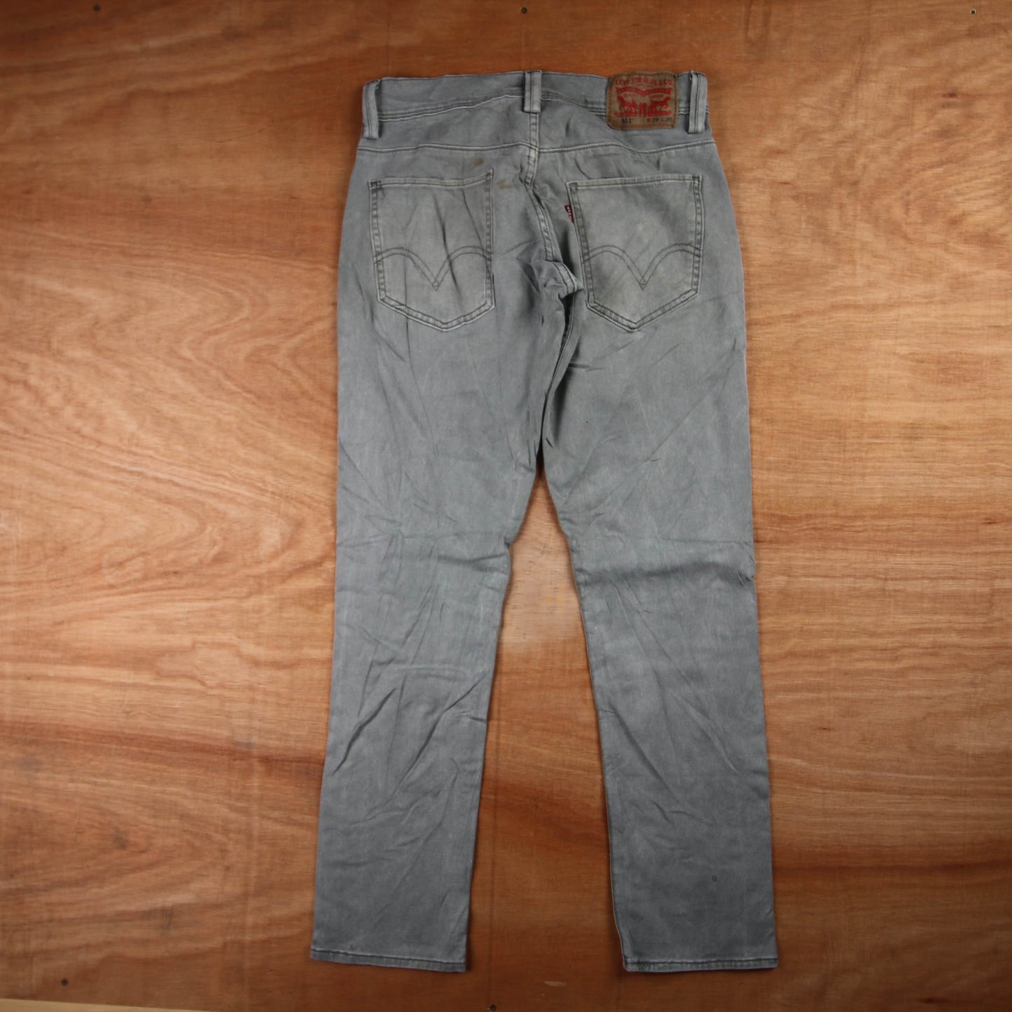 Levi's 511 Red Tab W30 L30 Slim Fit Grey Denim Jeans