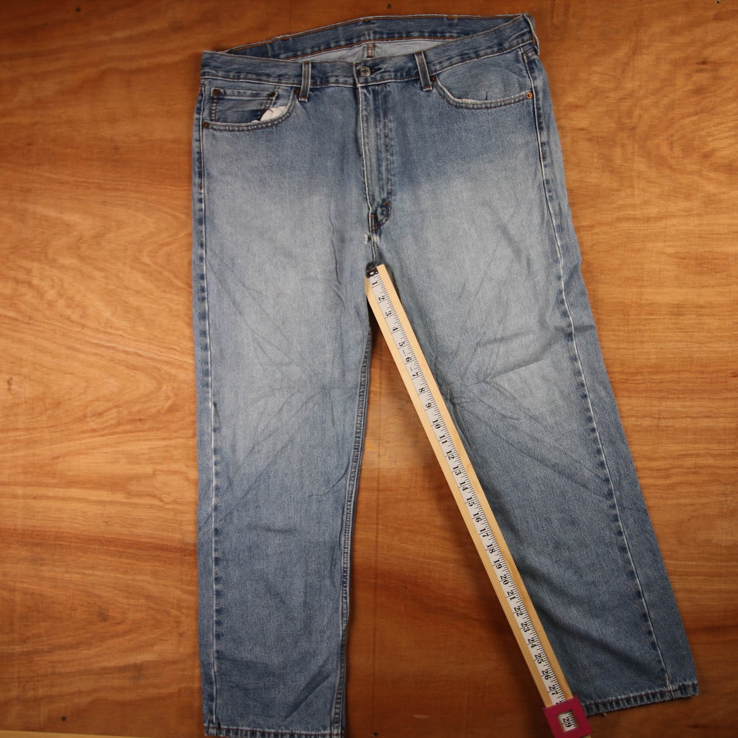 Levi's 505 Red Tab W40 L29 Straight Leg Regular Fit Blue Denim Jeans