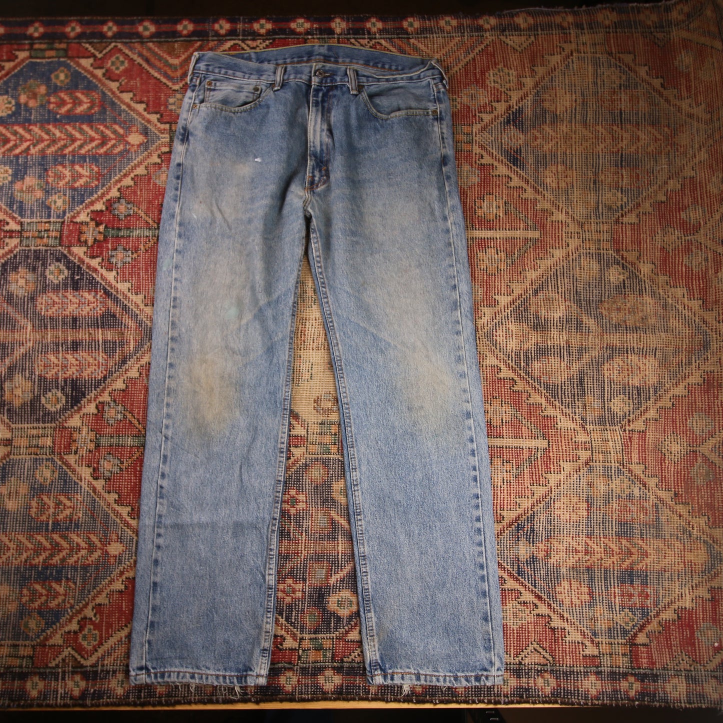 Levi's 505 W36 L31 Straight Leg Regular Fit Blue Denim Jeans