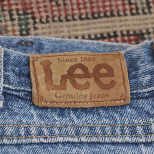 Lee W36 L30 Straight Leg Loose Fit Blue Denim Jeans