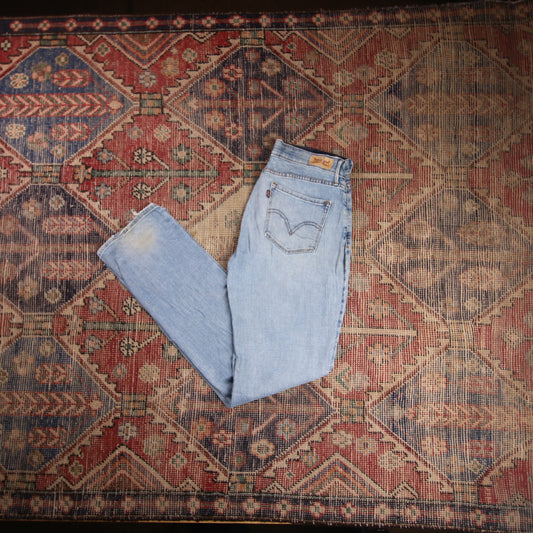 Levi's 525 W32 L32 Bootcut Slim Fit Blue Denim Jeans