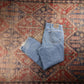 Wrangler W38 L31 Straight Leg Classic Ripped Style Blue Denim Jeans
