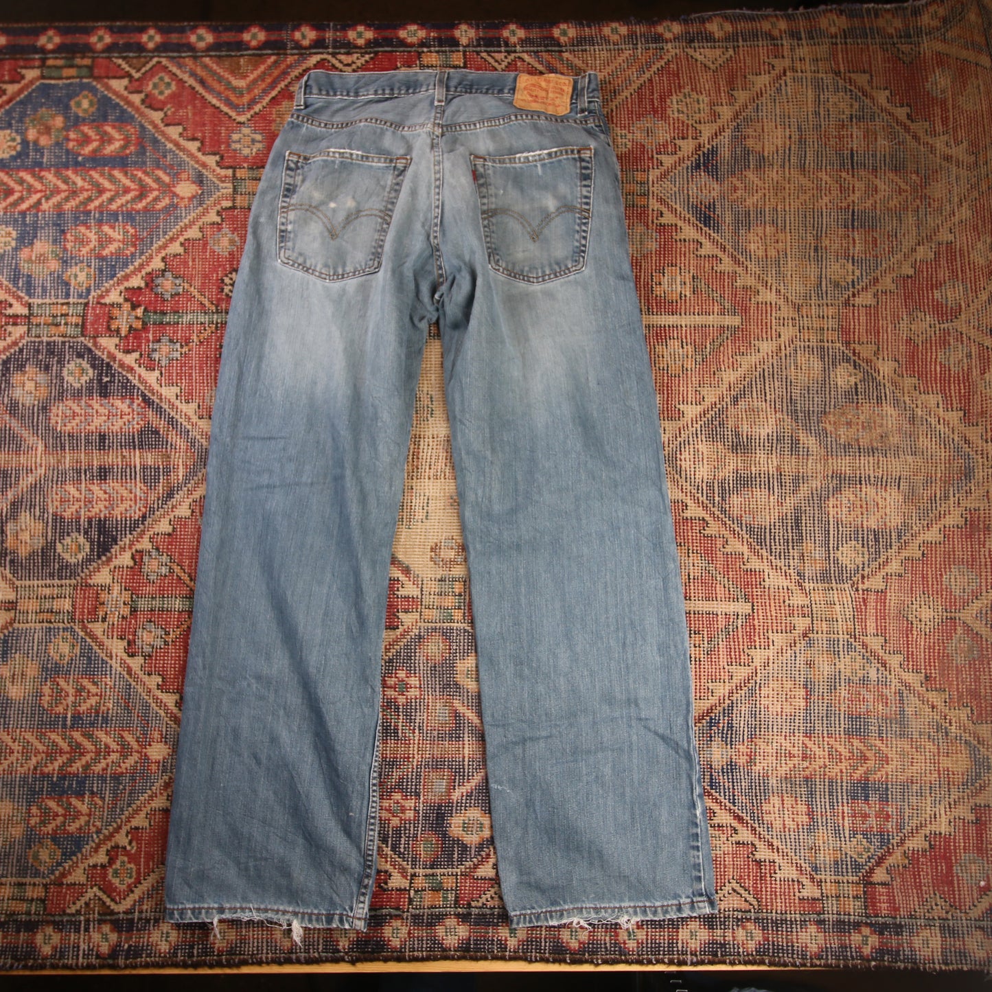 Levi's 505 W32 L31 Straight Leg Regular Fit Blue Denim Jeans