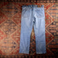 Wrangler W36 L28 Straight Leg Classic Ripped Style Blue Denim Jeans