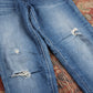 Levi's W26 L28 Skinny Classic Ripped Style Blue Denim Jeans