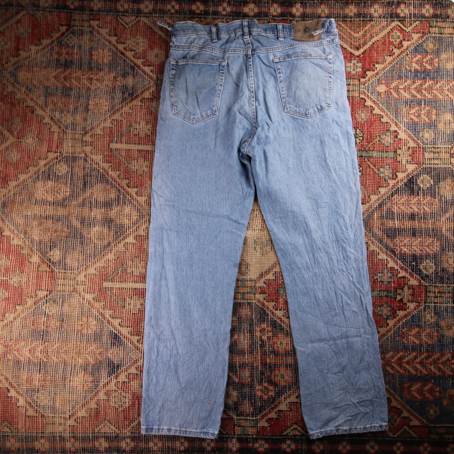 Wrangler W36 L31 Straight Leg Blue Denim Jeans