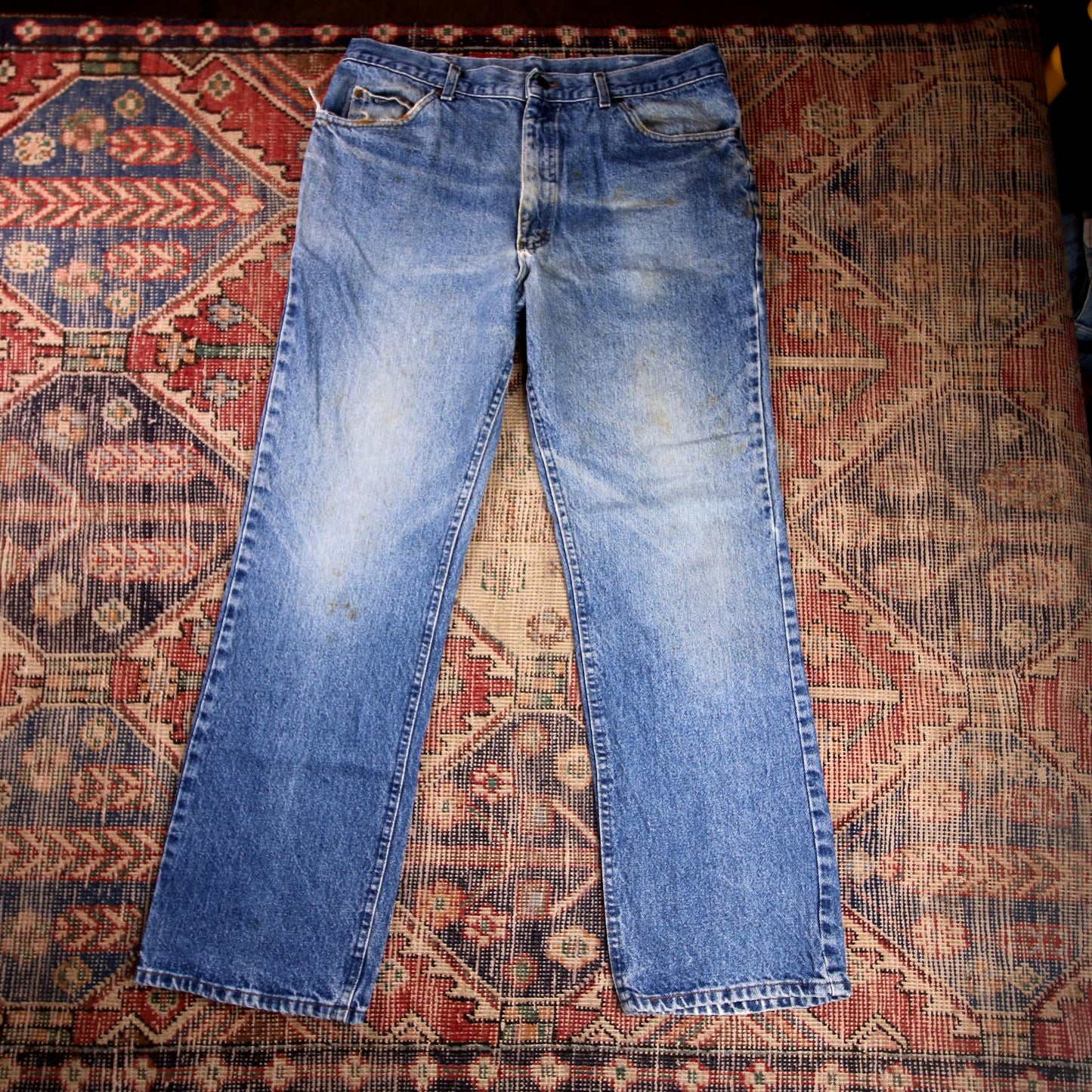 Lee W34 L30 Straight Leg Relaxed Fit Blue Denim Jeans