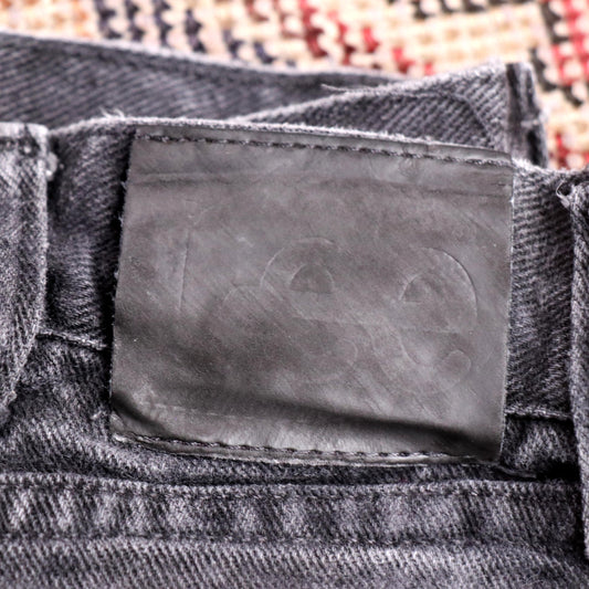 Lee W34 L33 Straight Leg Relaxed Fit Black Denim Jeans