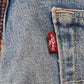 Levi's 501 Red Tab W34 L32 Original Fit Classic Ripped Style Blue Denim Jeans