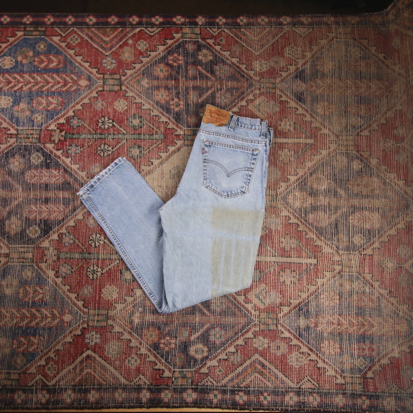 Levi's W34 L30 Tapered Leg Relaxed Fit Blue Denim Jeans