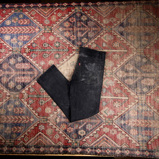 Levi's W30 L28 Straight Leg Black Denim Jeans