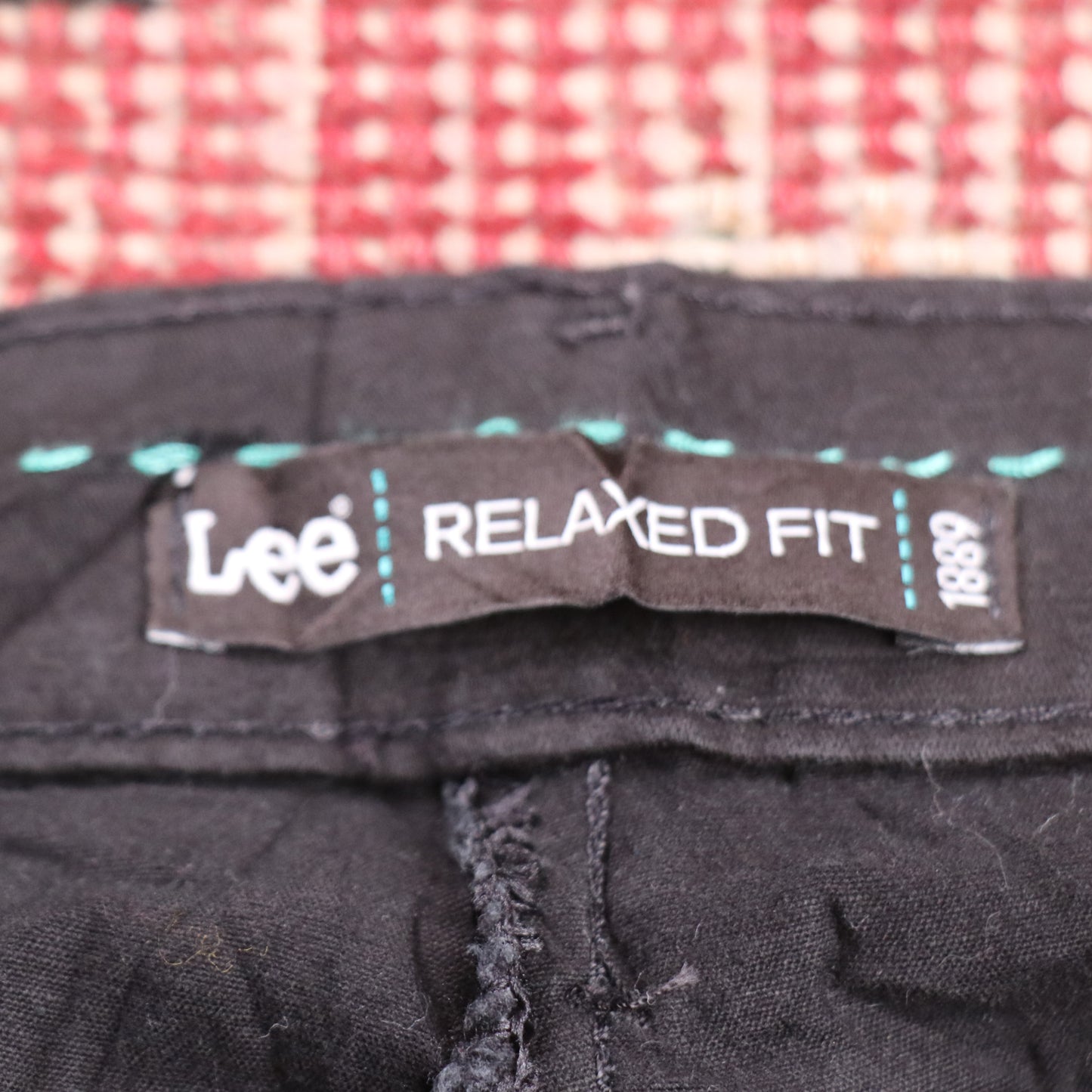 Lee W38 L26 Straight Leg Regular Fit Black Denim Trousers