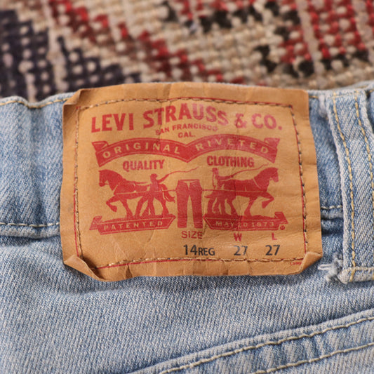 Levi's 512 Red Tab W24 L26 Tapered Leg Slim Fit Blue Denim Jeans