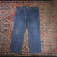 Lee W38 L27 Straight Leg Loose Fit Blue Denim Jeans