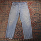 Levi's 550 W34 L30 Tapered Leg Relaxed Fit Classic Ripped Style Blue Denim Jeans