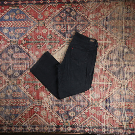 Levi's 512 W36 L26 Bootcut Black Denim Jeans