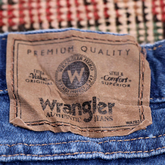 Wrangler W44 L23 Straight Leg Relaxed Fit Blue Denim Jeans