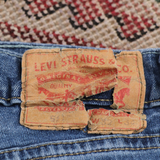 Levi's 511 W30 L31 Slim Fit Classic Ripped Style Blue Denim Jeans