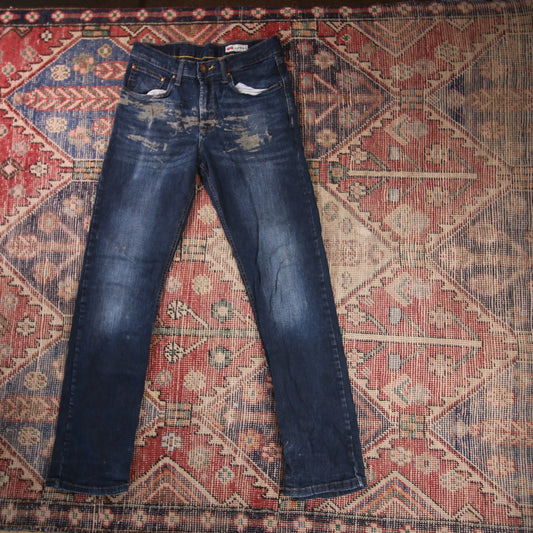 Wrangler W28 L30 Straight Leg Relaxed Fit Blue Denim Jeans