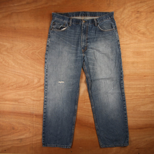 Levi's 505 Red Tab W32 L28 Straight Leg Regular Fit Blue Denim Jeans