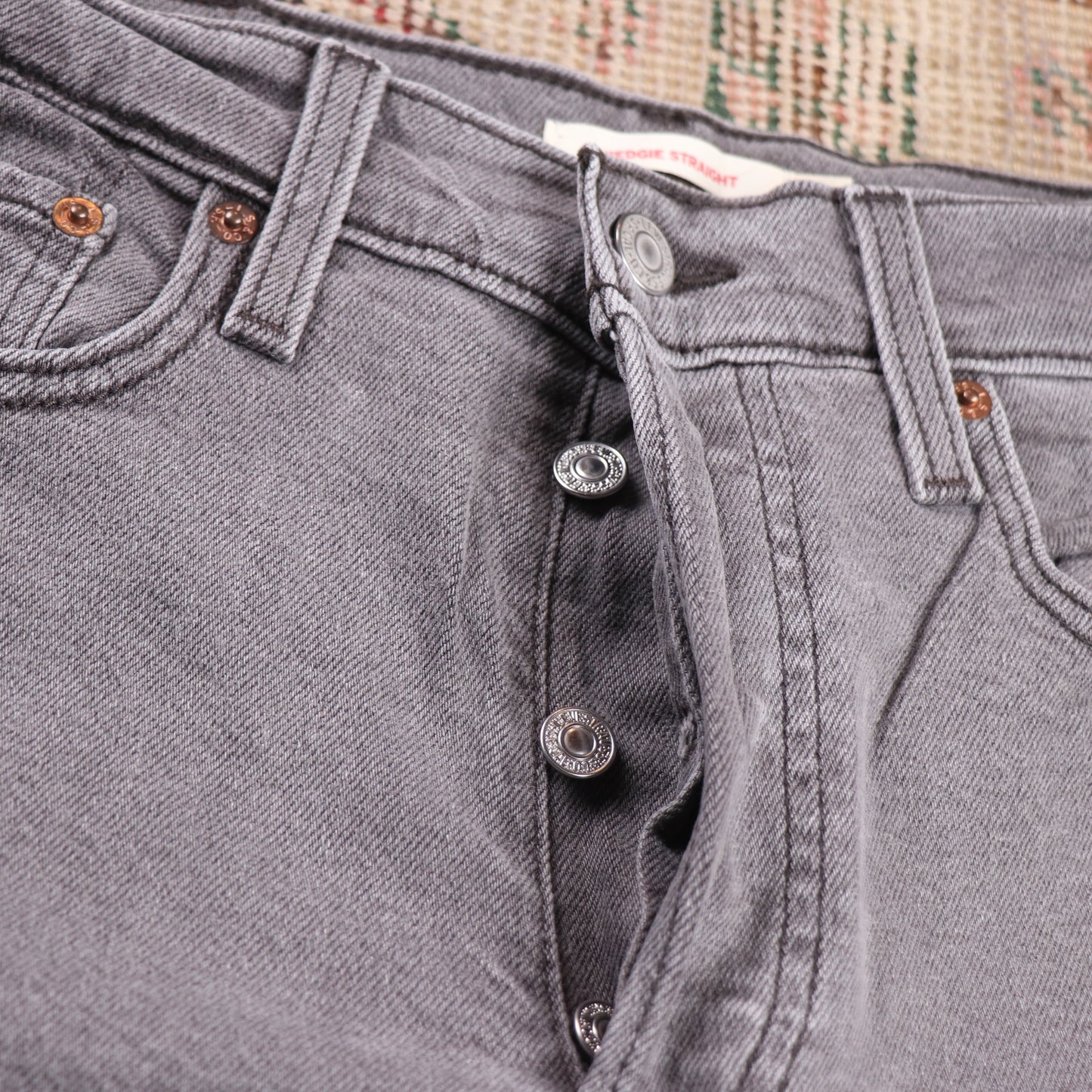 Levi's 501 W30 L26 Original Fit Grey Denim Jeans