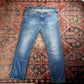 Levi's 513 W36 L28 Straight Leg Slim Fit Blue Denim Jeans