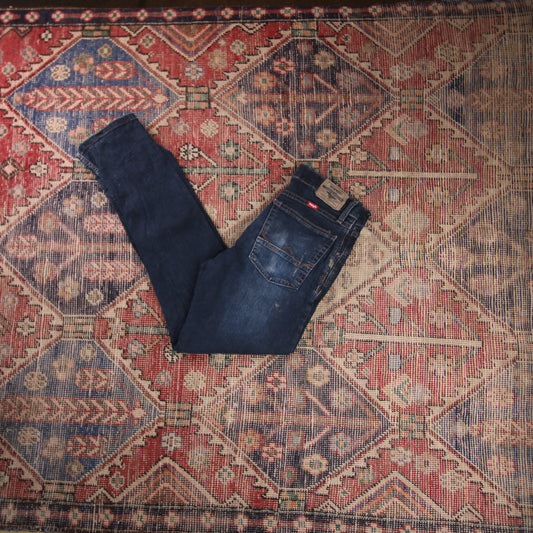 Wrangler W28 L30 Straight Leg Relaxed Fit Blue Denim Jeans