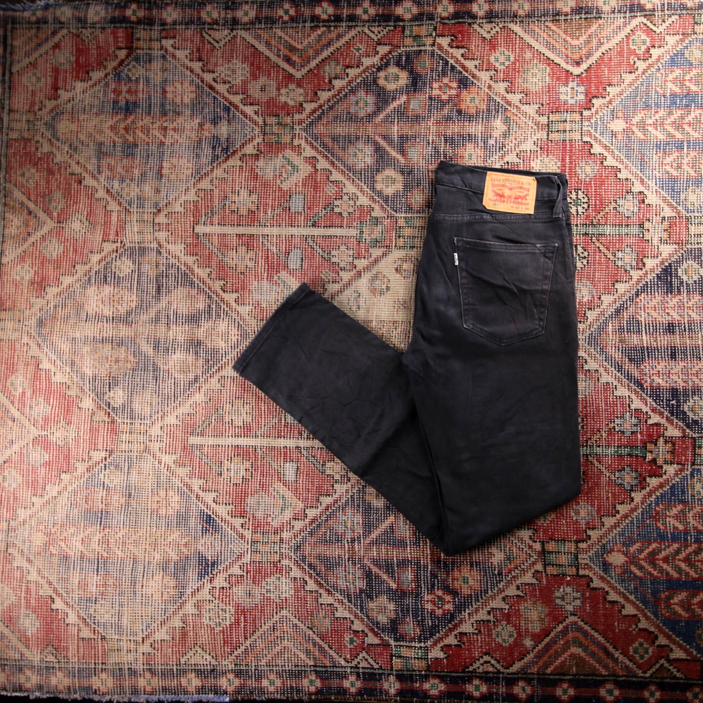 Levi's 514 White Tab W34 L33 Straight Leg Grey Denim Jeans