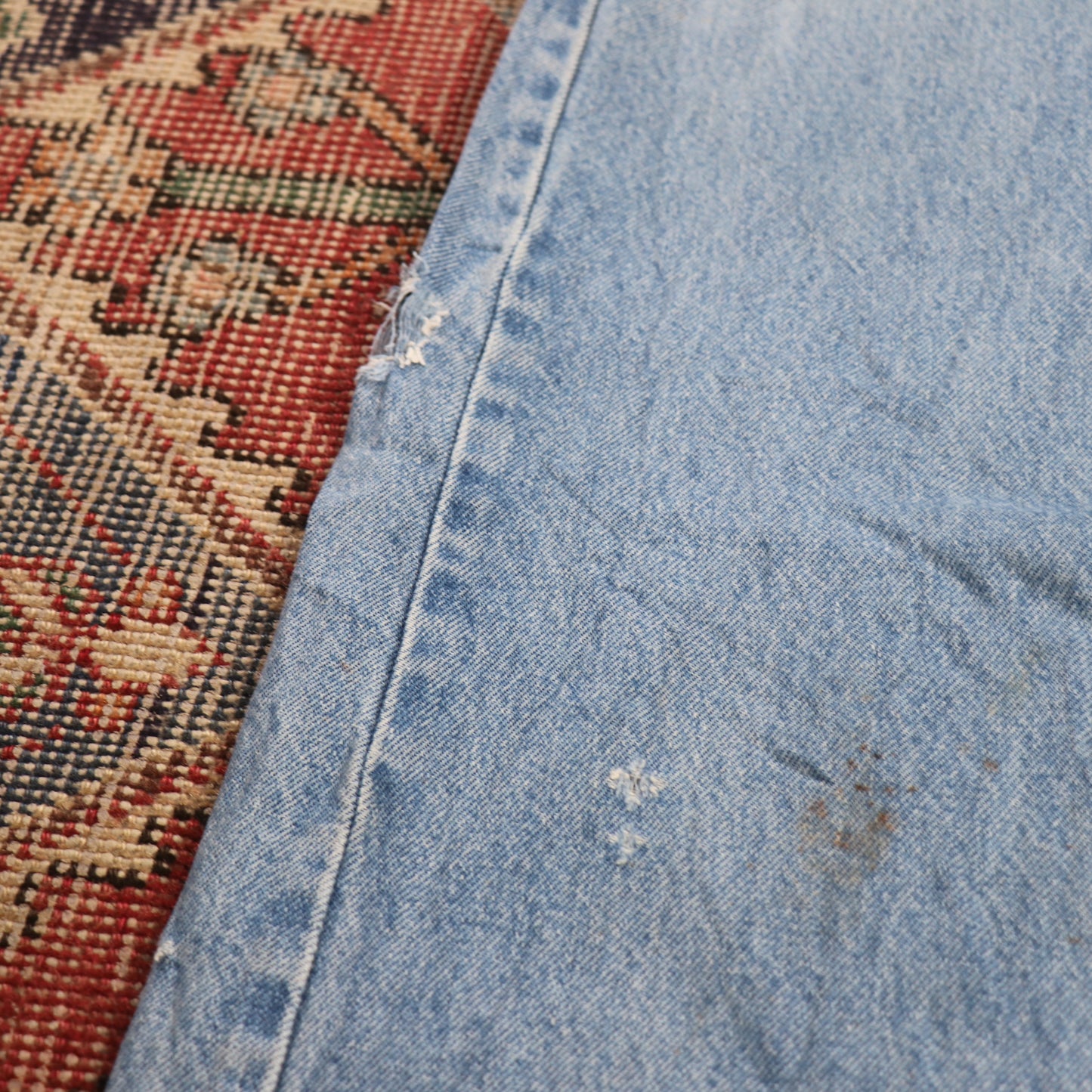 Lee W36 L32 Straight Leg Blue Denim Jeans