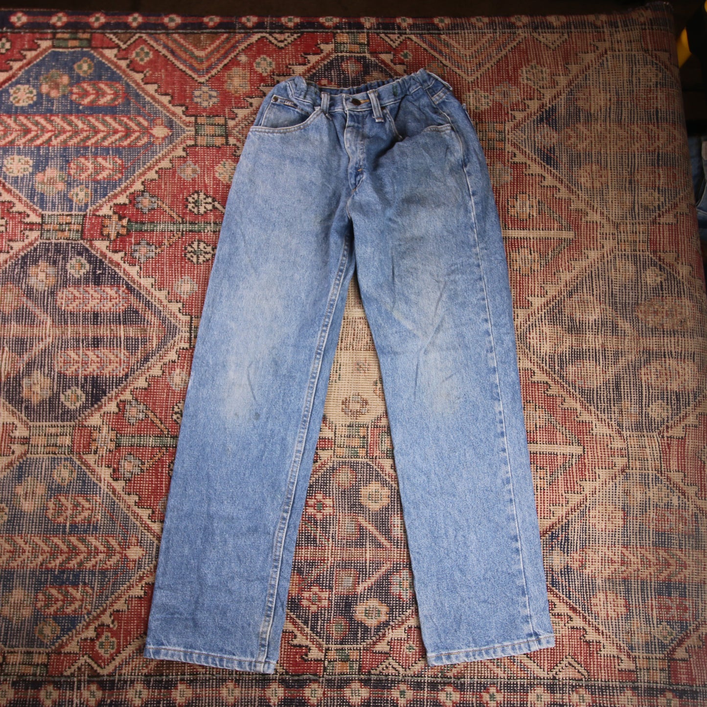 Lee W24 L29 Straight Leg Relaxed Fit Blue Denim Jeans