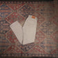 Levi's 505 W32 L33 Straight Leg Regular Fit Classic Ripped Style Beige Denim Jea