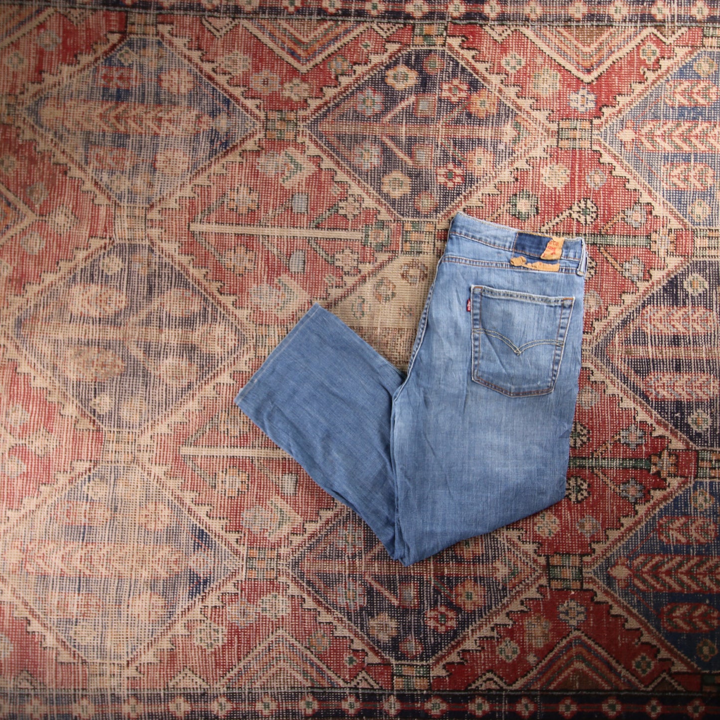 Levi's 550 Red Tab W36 L25 Tapered Leg Relaxed Fit Blue Denim Jeans