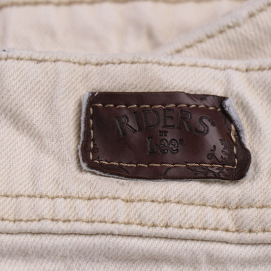 Lee W34 L30 Straight Leg Loose Fit White Denim Jeans