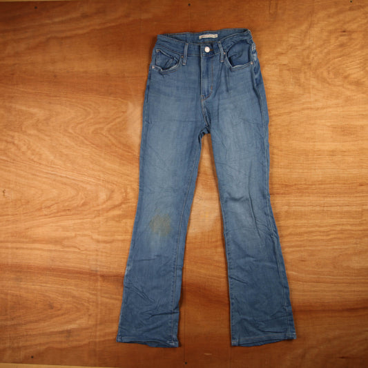 Levi's 725 Red Tab W24 L28 Bootcut Blue Denim Jeans
