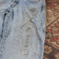 Wrangler W30 L35 Straight Leg Regular Fit Classic Ripped Style Blue Denim Jeans