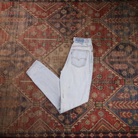 Levi's W28 L30 Tapered Leg Relaxed Fit Blue Denim Jeans