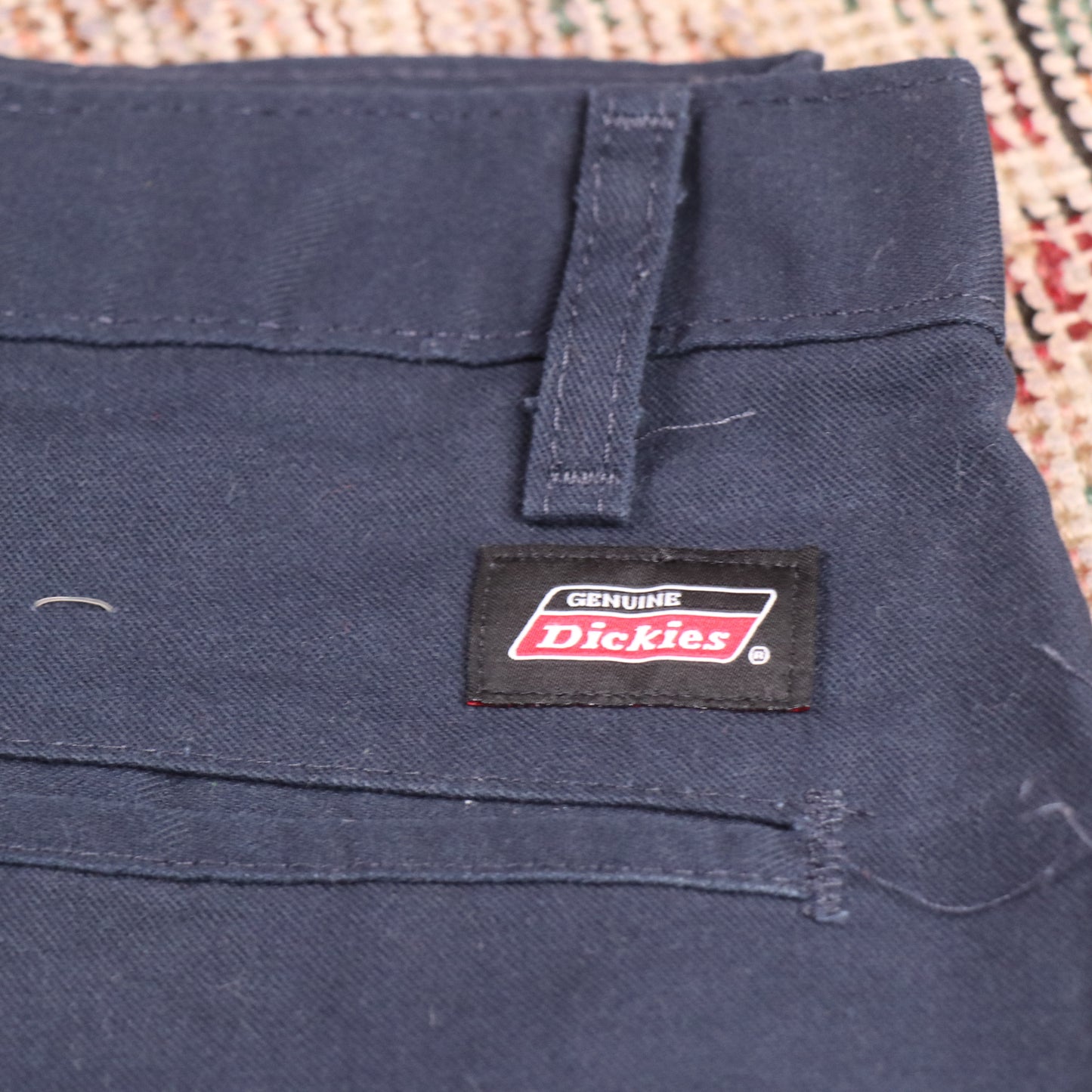 Dickies W36 L30 Straight Leg Blue Cotton Blend Trousers