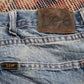 Lee W34 L32 Straight Leg Relaxed Fit Blue Denim Jeans