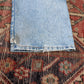 Wrangler W38 L33 Straight Leg Relaxed Fit Blue Denim Jeans