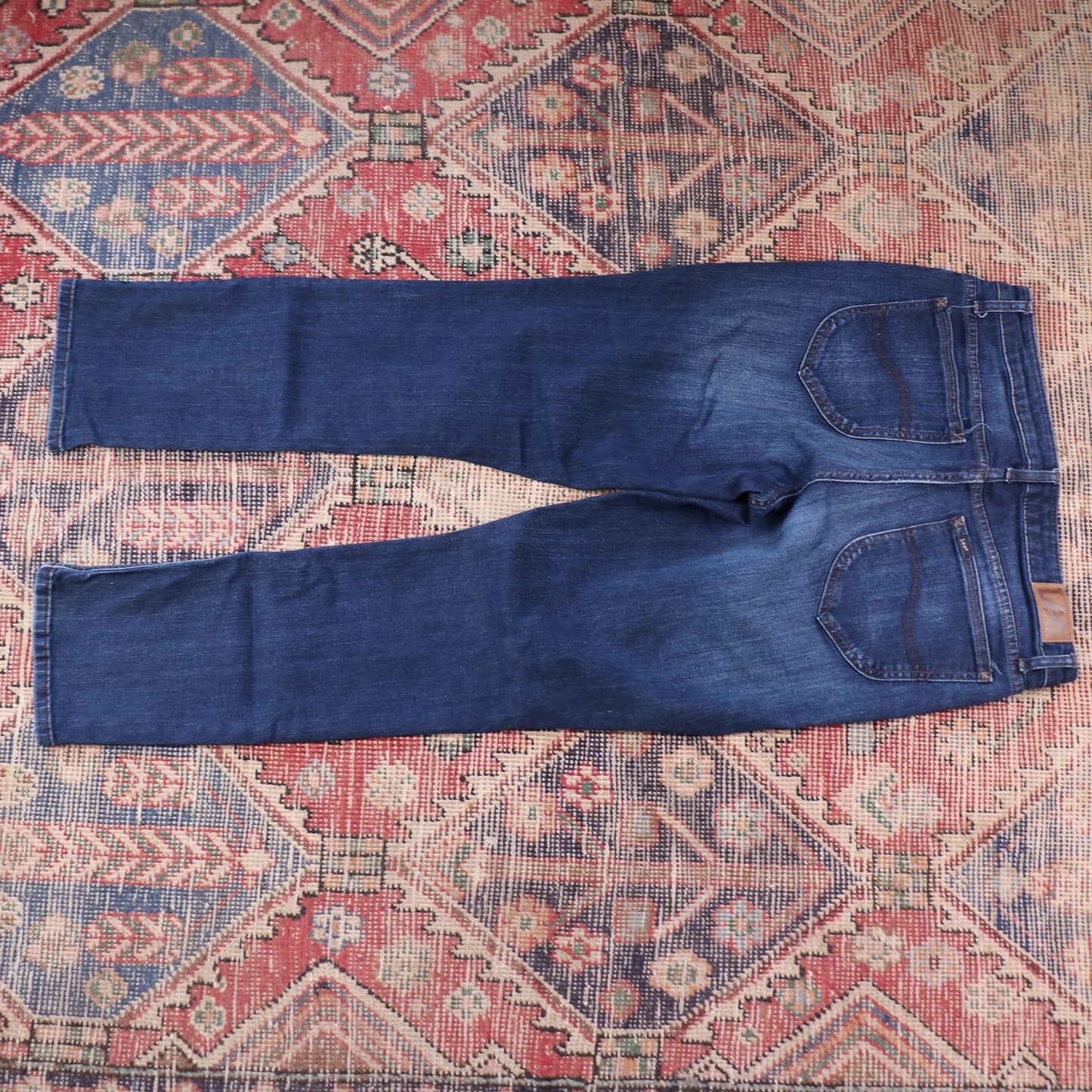 Lee W30 L28 Straight Leg Blue Denim Jeans