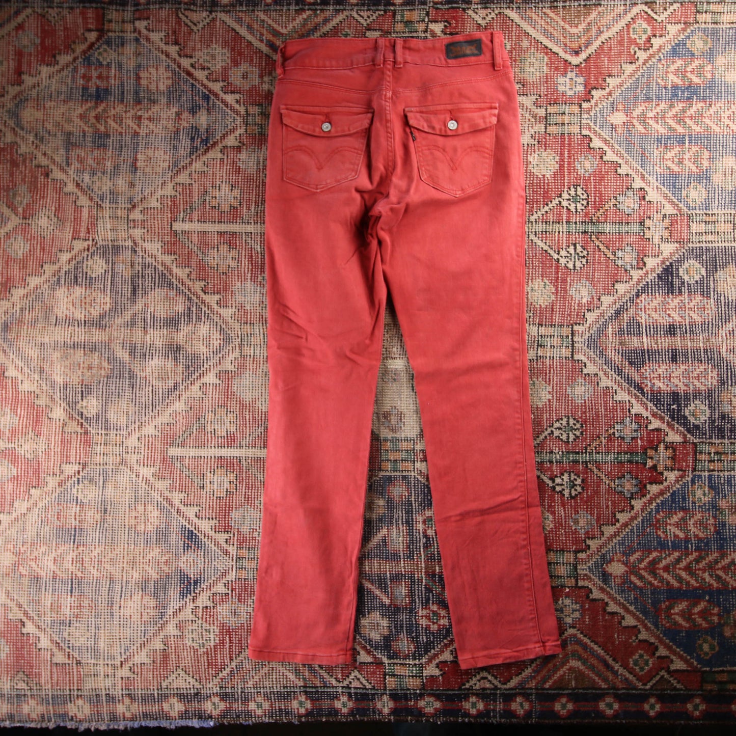 Levi's 45 Red Tab W28 L30 Skinny Red Denim Jeans