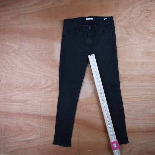 Levi's 711 Red Tab W28 L26 Skinny Fit Black Denim Jeans